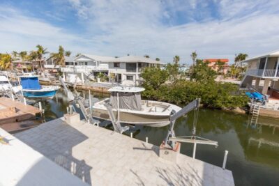 50 ft. Dock with Boat Lift and Davits