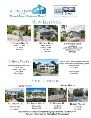 New Listings & Recent Sales in the Florida Keys Flyer