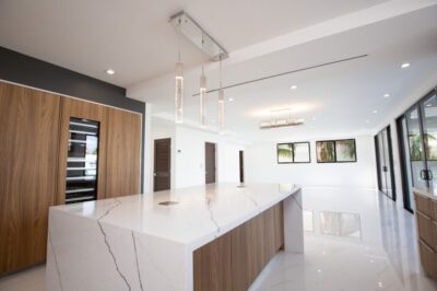 Kitchen looking into Living Area