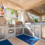 Poolside kitchen