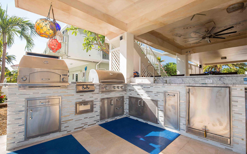 Poolside kitchen