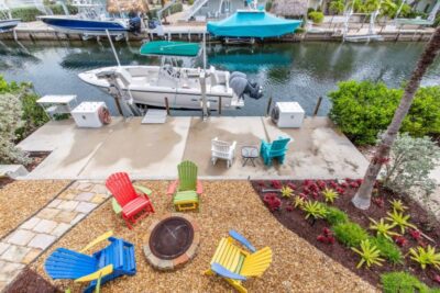 Fire Pit, 15,000 lb. Boat Lift, 45 ft. Concrete Dock