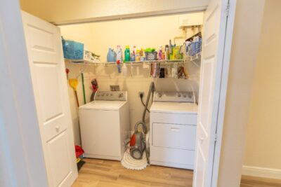 Washer & Dryer Closet located across from the Master Bedroom
