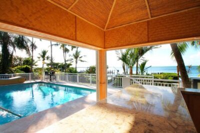 Cabana Overlooking the Pool and the Bay
